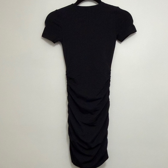 Aritzia Contour Black Ruched Mini Dress - Picture 4 of 7